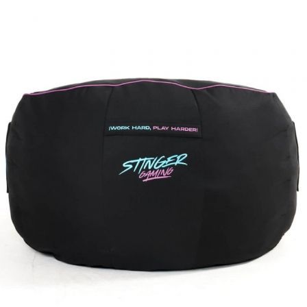 Woxter Puff Stinger Gaming GM26-114 con Relleno - Azul y Negro, Tela Antimanchas, Doble Costura